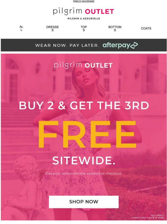 The SALE continues on Pilgrim Outlet 💥