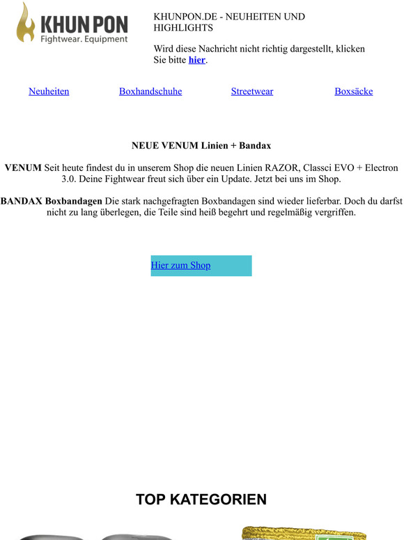 VENUM mit 3 neuen Serien! + BANDAX Bandagen wieder da!