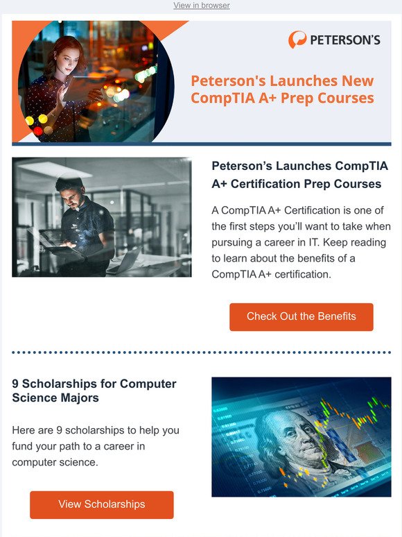 Peterson's Launches New CompTIA A+ Prep Courses
