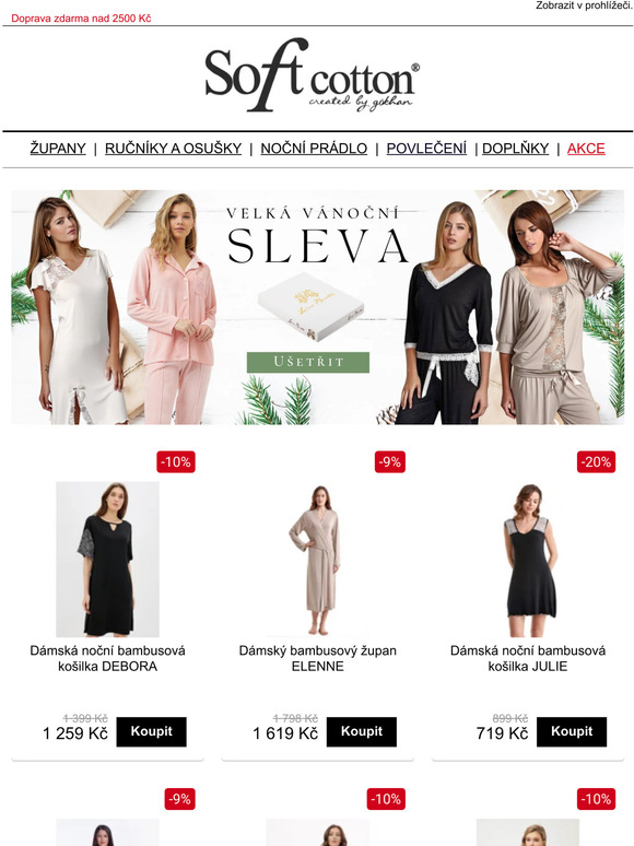 Předvánoční slevy dámských pyžam až -20 % ❗