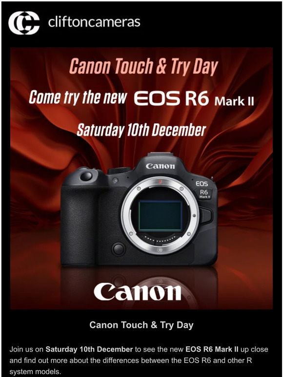 Canon in store! Get hands-on with the R6 Mark II 📷