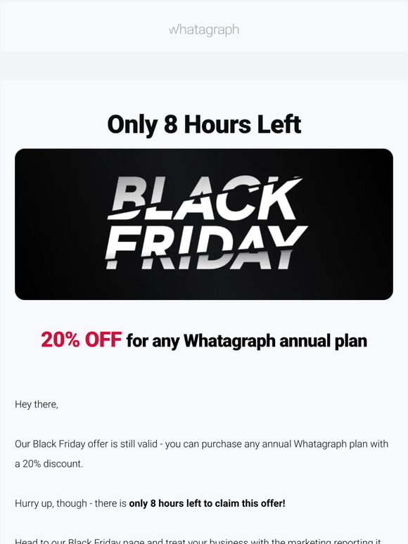 20% OFF for Black Friday