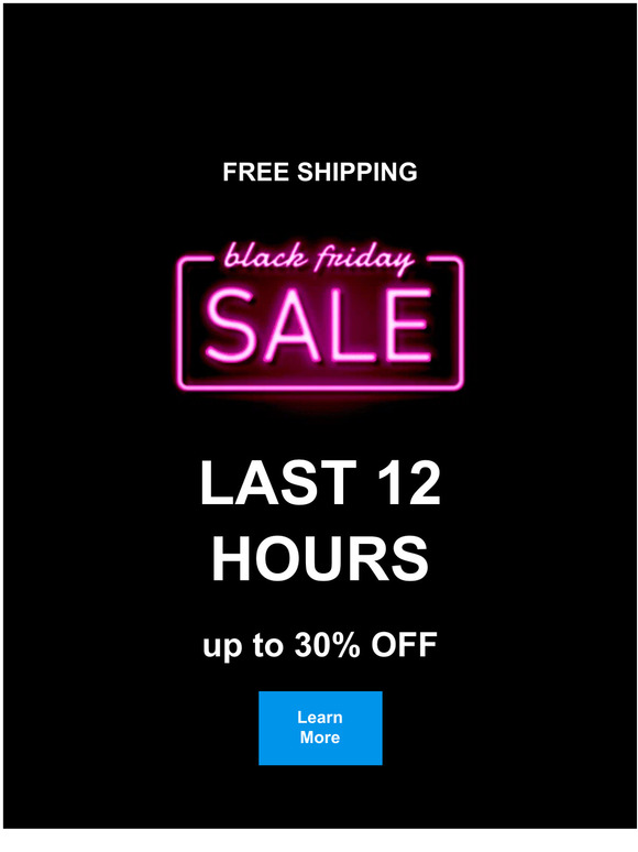 BLACK FRIDAY | LAST 12 HOURS | 30%OFF | FREE SHIPPING