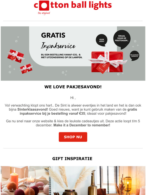 Laat gratis jouw bestelling inpakken!