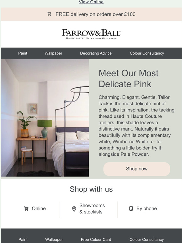 Farrow & Ball Introducing Tailor Tack Milled