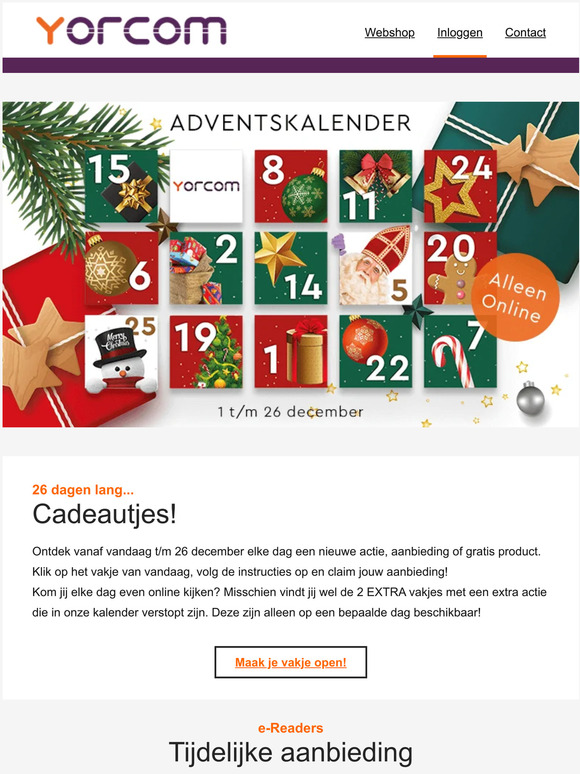 🎁 Open het eerste vakje! De adventskalender is er weer...