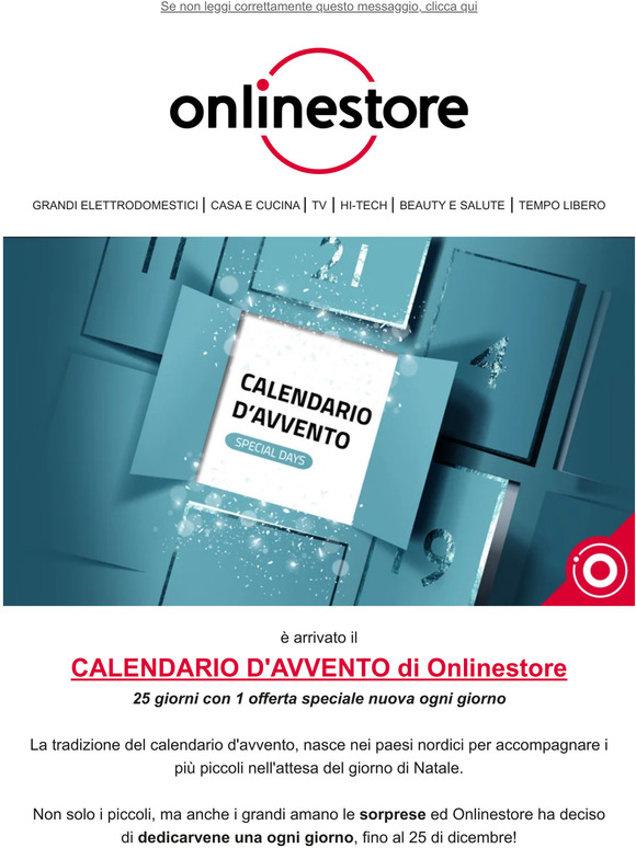 Scopri il CALENDARIO D'AVVENTO di Onlinestore🎇