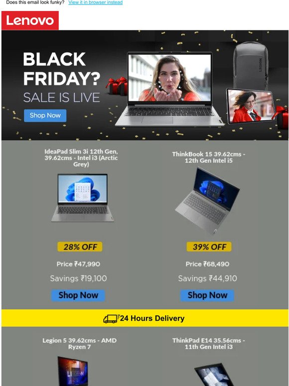 Lenovo’s Black Friday Sale is here ! Up to 71% off and much more ! Check it out now !