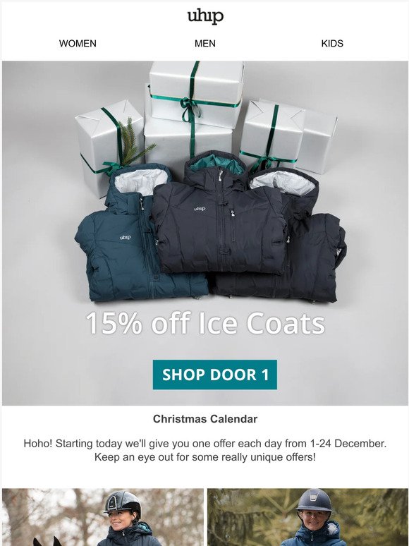 15% off Ice Coats | Christmas Calendar Door 1 ❄️