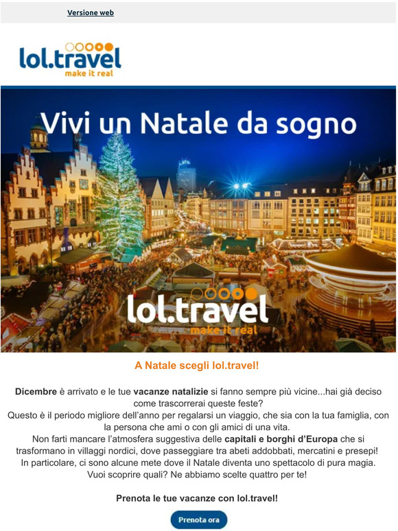 Regalati un Natale da sogno con lol.travel!