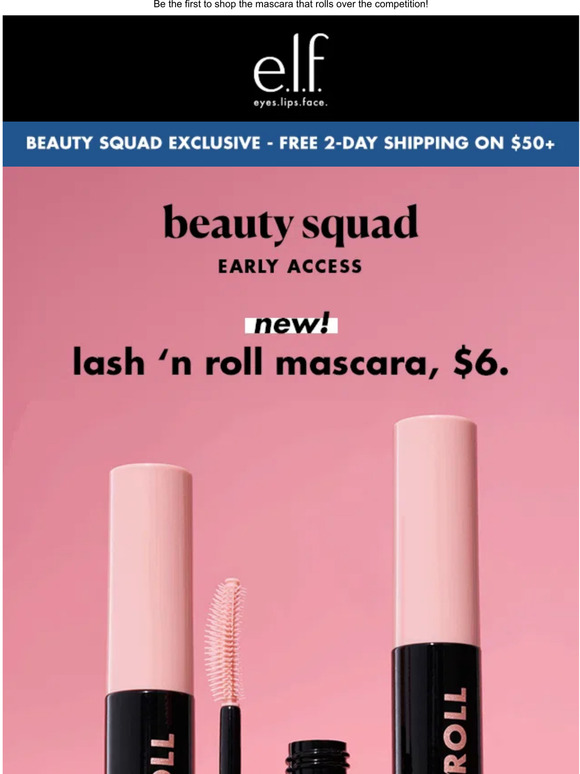 Elf Cosmetics Introducing NEW Lash 'n Roll Mascara! Milled