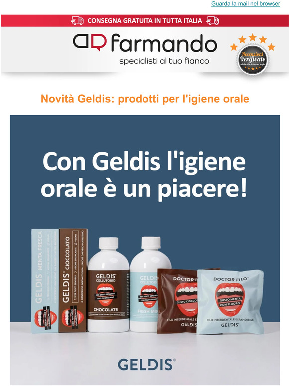 Con Geldis l'igiene orale è un piacere 🦷