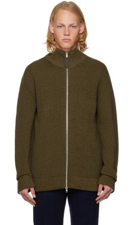  Green Rib Sweater