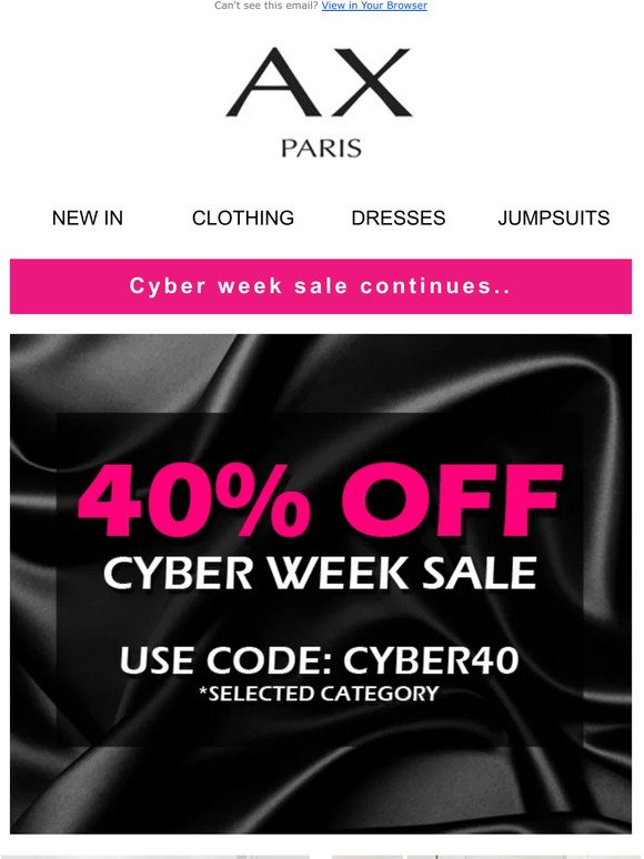 Cyber week sale continues..
