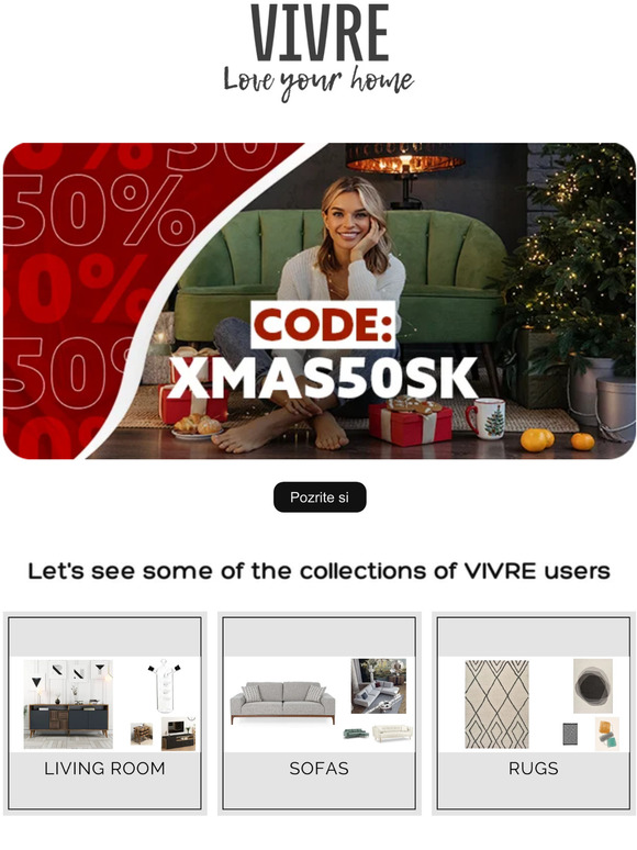 You'll love shopping! Especially when you get a 50% off by applying the XMAS50SK code. Love Your Home ❤️