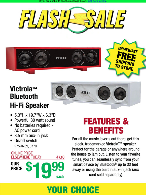 Menards Victrola™ Bluetooth Speaker only 19.99!! Milled
