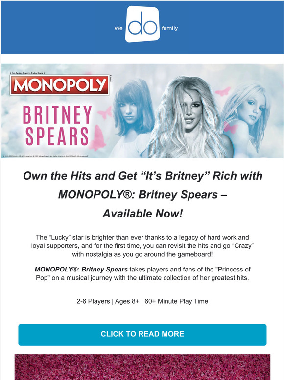 Britney's BACK in MONOPOLY®: Britney Spears – Available Now!