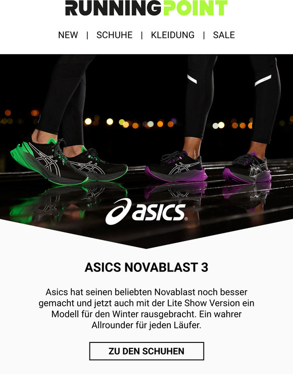 Asics Novablast 3 - ein dynamischen Allrounder, auch im Winter