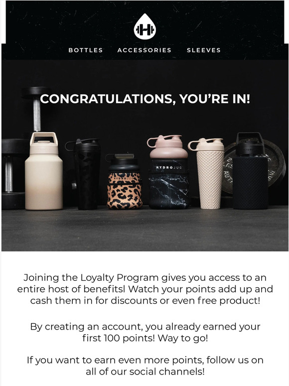 HydroJug , to the Loyalty Program! (click for deets) Milled