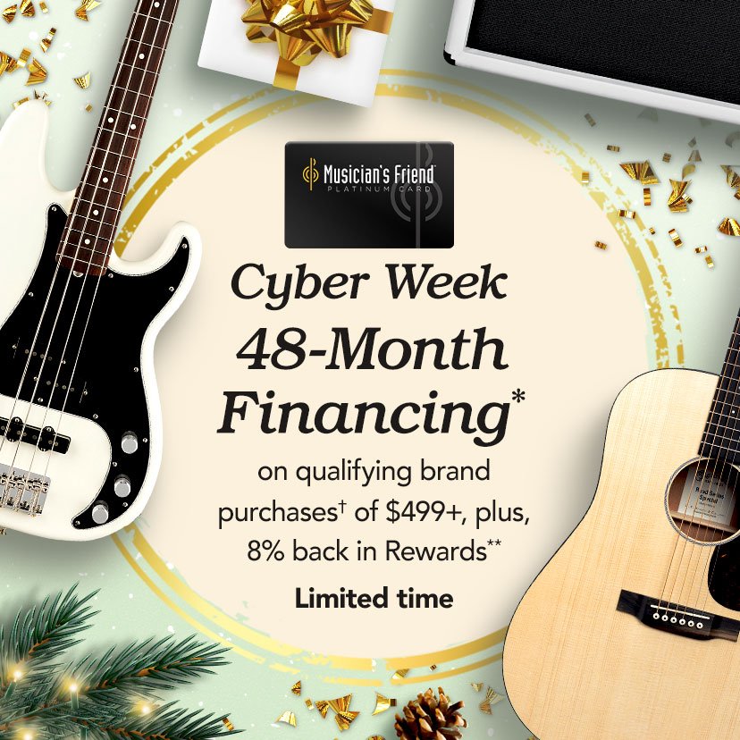 Cyber Week 48-Month Financing* on qualifying brand purchases of $499+, plus, 8% back in Rewards**. Limited time