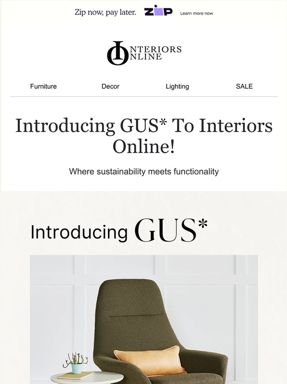 Introducing GUS* To Interiors Online!