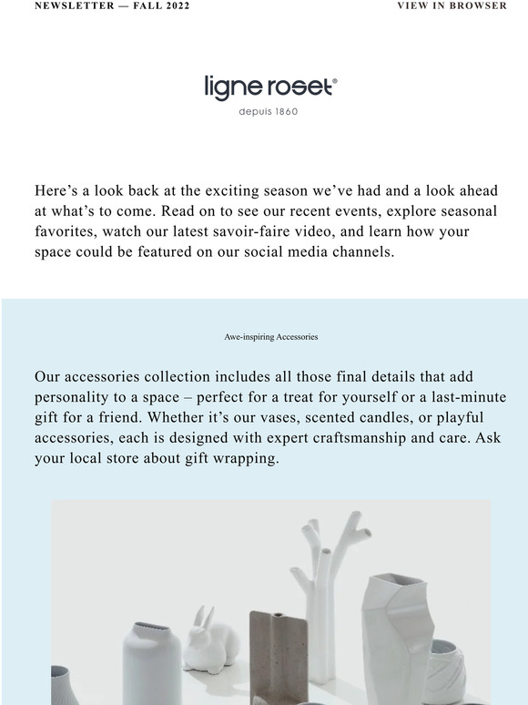 Ligne Roset Fall Newsletter
