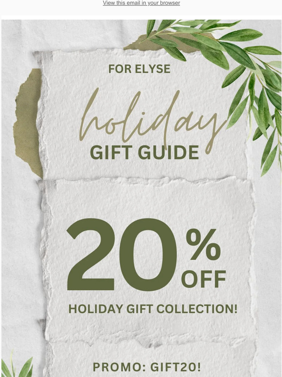 Holiday Gift Guide, 20% OFF this special collection! ❄
