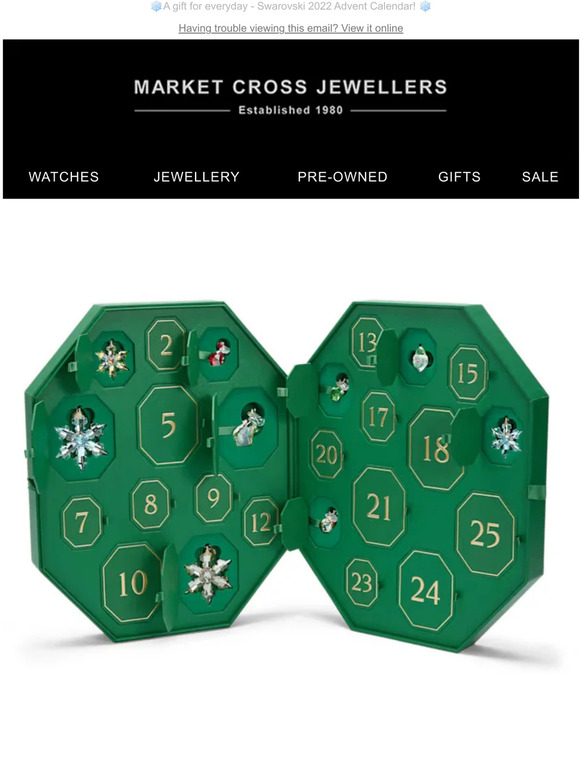 Market Cross Jewellers ️A gift for everyday Swarovski 2022 Advent