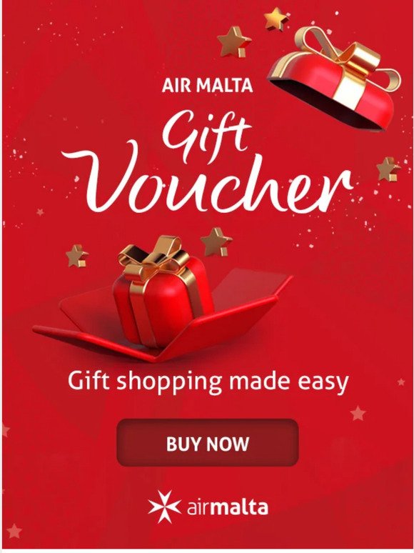 Give the gift of flight | Air Malta Gift Voucher 🎁