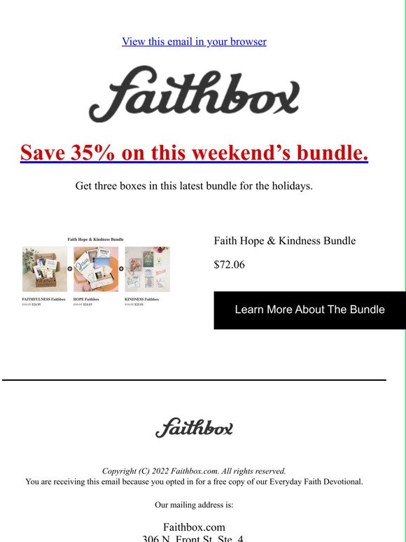 Faithbox Christmas Bundles Save 35% off now