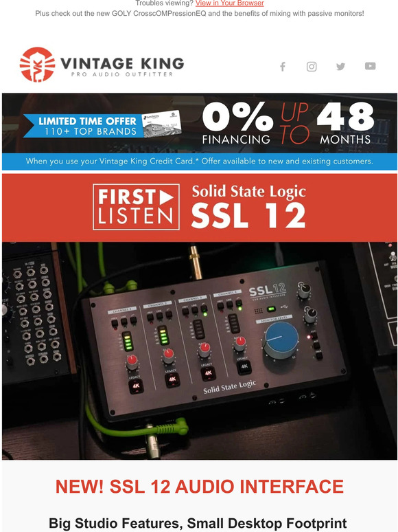 Vintage King Audio Meet The New SSL 12 Audio Interface Milled