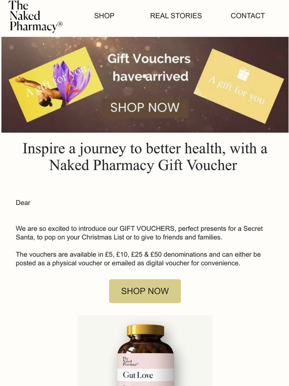 The Naked Pharmacy Introducing Our Naked Pharmacy Gift Vouchers Milled