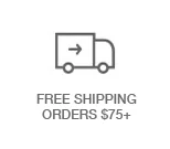 Let us cover your shipping on orders over $75