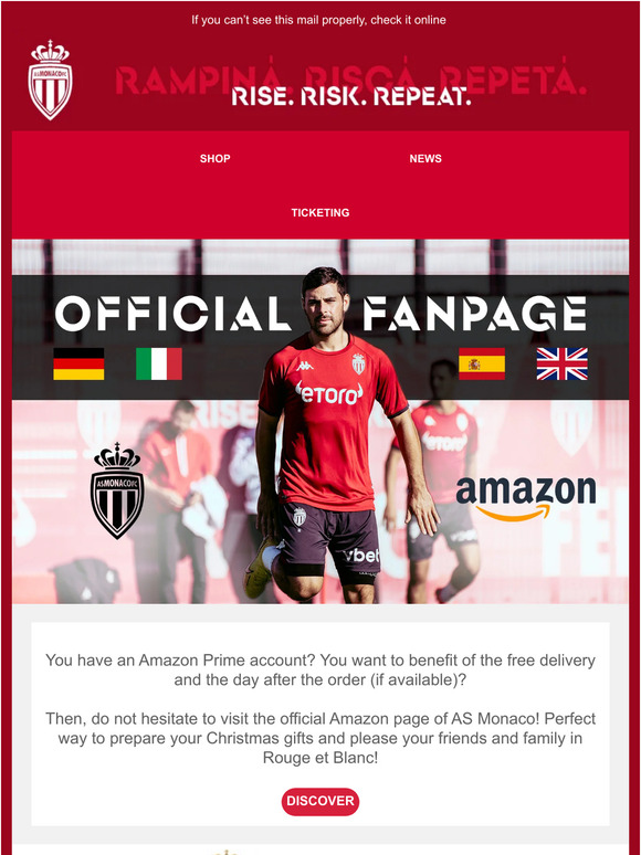 Discover the official Amazon page of AS Monaco!