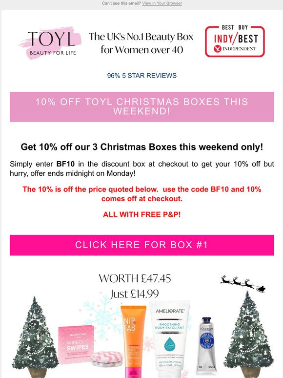 10% OFF OUR 3 CHRISTMAS BOXES!
