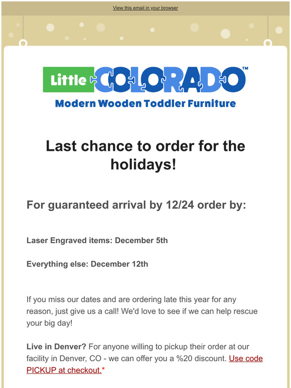 Get your gifts before it's too late!