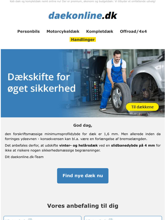 Hvornår bør man skifte sine dæk?
