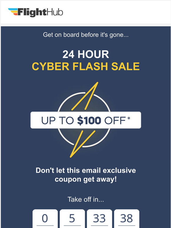 ✈ CYBER FLASH SALE: 24 hours only!