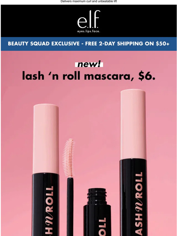 Elf Cosmetics Curl Power 💪🏼 NEW Lash 'n Roll Mascara! Milled