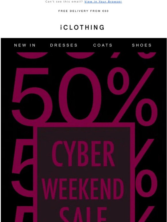 Cyber Weekend SALE starts now 👾
