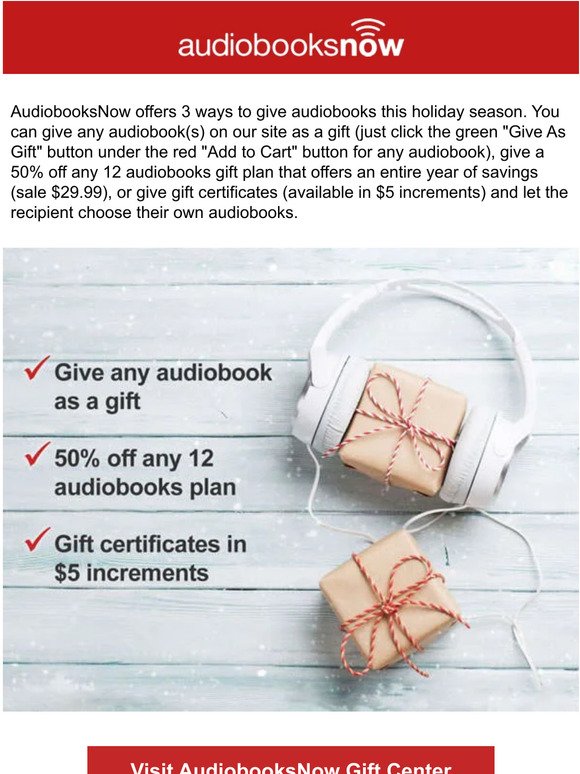Give the Gift of Audiobooks