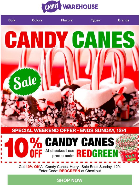 🌟 10% Off All Candy Canes 🎅