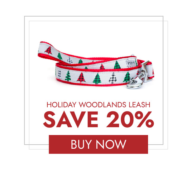 Worthy Dog Holiday Dog Leash - Woodlands