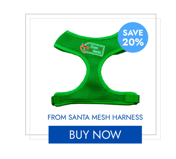 Mirage From Santa Tag Mesh Dog Harness - Green