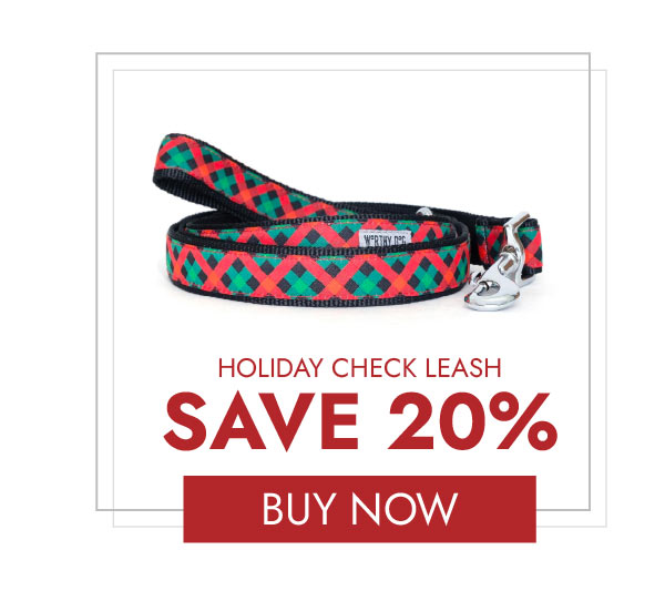 Worthy Dog Holiday Check Dog Leash