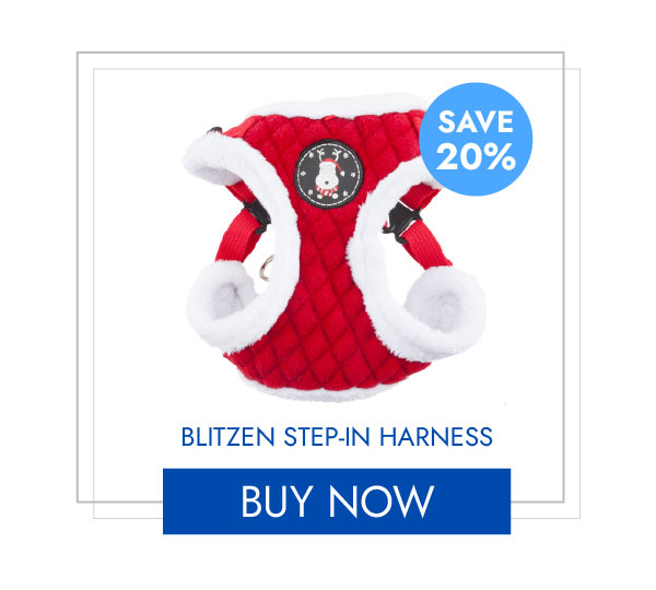 Blitzen Adjustable Step-In Dog Harness by Puppia - Red