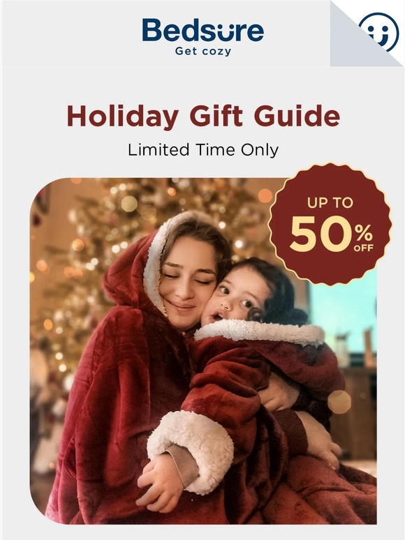 Get holiday gifts for up to 50% off!