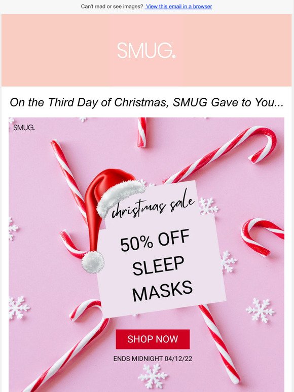50% OFF Sleep Masks!💝 VALID for 24 HOURS!