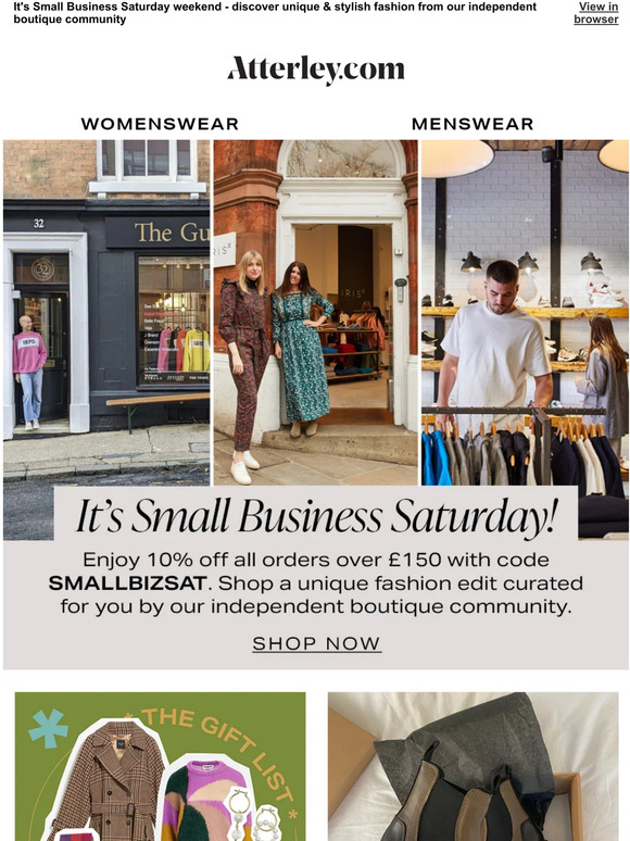10% off all orders for this weekend only with code SMALLBIZSAT
