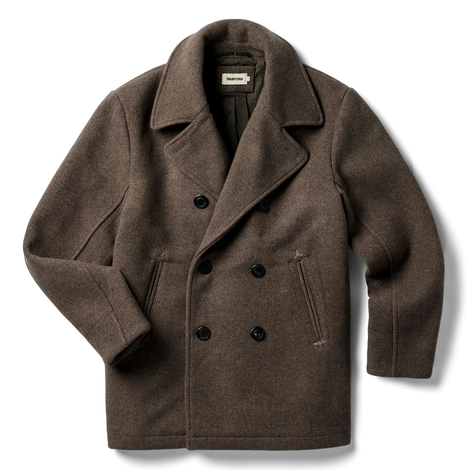 Image of The Mariner Coat in Sable Melton Wool
